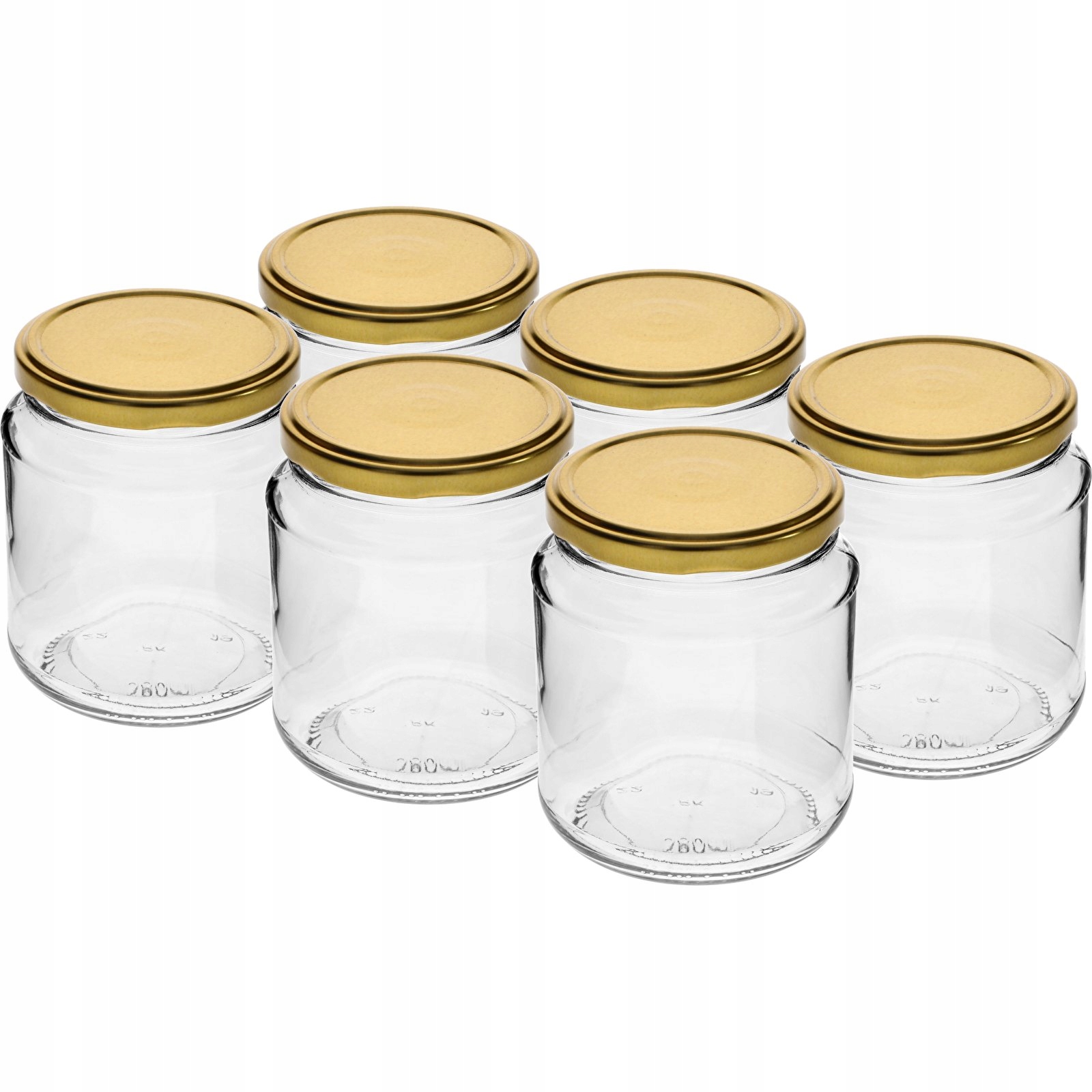 Einmachgläser Mit Goldenen Deckeln, 580 Ml, 6 Stück