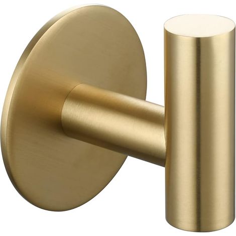 Handtuchhaken Aus Edelstahl, Selbstklebende Wandgarderobe Für Badezimmer, Gebürstetes Gold, Sbh235j