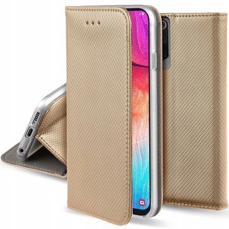 Hülle Für Huawei P8 Lite Smart Magnet Closed Book Case Gold + Glas