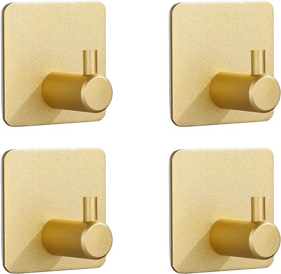 Kleiderhaken – Starke Klebehaken, Für Stangenhaken, Türhaken, Badezimmerhaken – Gold