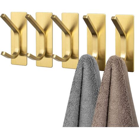 Selbstklebende Wandregale Für Badezimmer, Wohnzimmer Und Küchen Selbstklebende Haken Handtuchhalter Aus Edelstahl Ohne Bohren Rostfreie Wandhaken, Geeignet Zum Aufhängen Von Mänteln, Taschen, Hüten, S