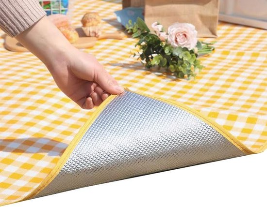 Picknickdecke 200 X 300 Cm Wasser Und Sandabweisend Gelb