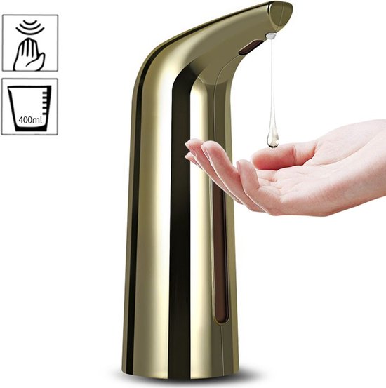 Automatischer 400-ml-handdesinfektionsmittelspender Berührungsloser Infrarot-seifenspender Geeignet Für Flüssige Lotionen Gels Shampoos Handseife Gold