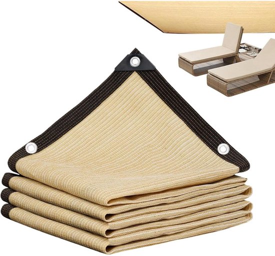 Schattiernetz Gelb 2 X 3 Meter Quadratisch Mit Löchern Sonnenschutz Schattierungsnetz Für Veranda, Terrasse, Garten, Hof Und Camping