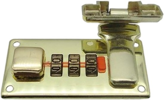 Werkzeugkasten-set, Gepäck-zahlenschloss, Gepäck-zahlenschloss 65 X 29 Mm, Goldfarben, Links