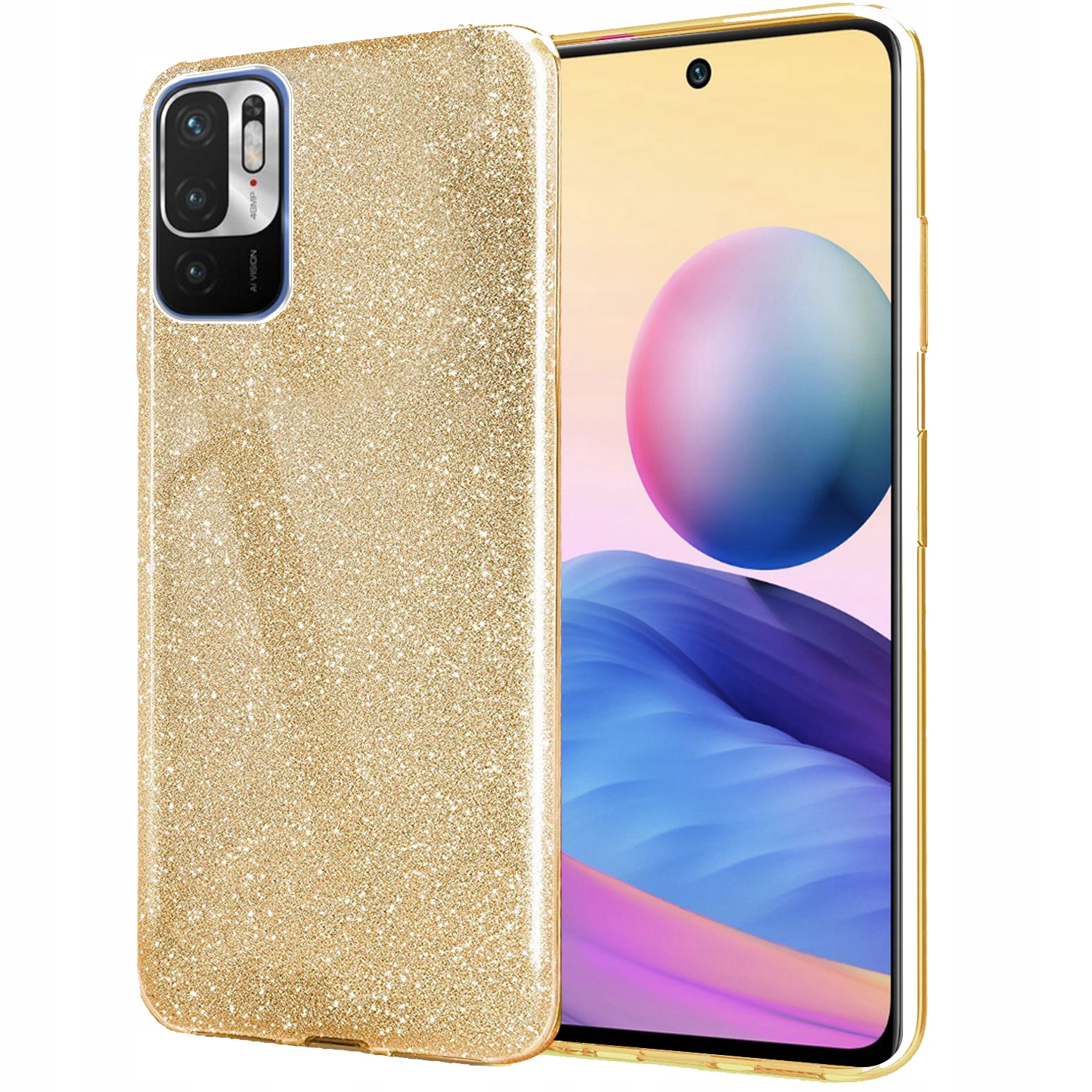 Rückseiten Für Xiaomi Redmi Note 10 5g: Glitzernde Rückseiten In Gold Und Glas
