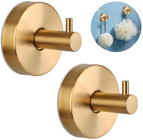 Goldene Saughaken Starke Haltekraft 2er Set Edelstahl 6 Cm