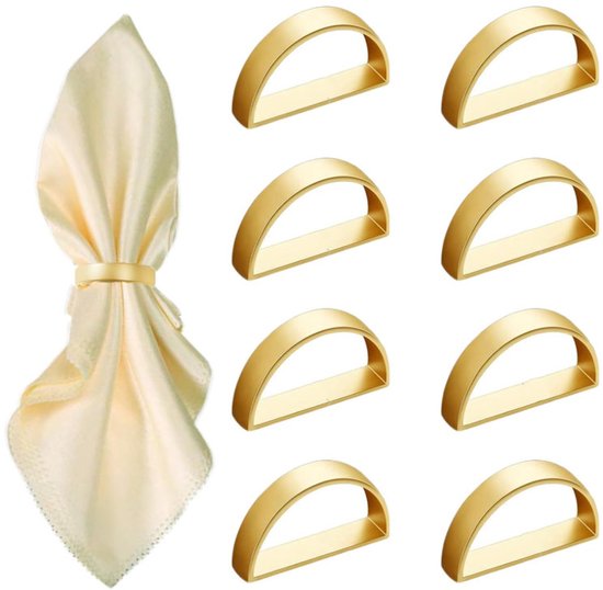 Serviettenringe 8 Stück Tischaccessoires Tischdekoration Wohnzimmer-tischdekoration Hochzeitsdekoration Tischschmuck Holzperlen Mattgold