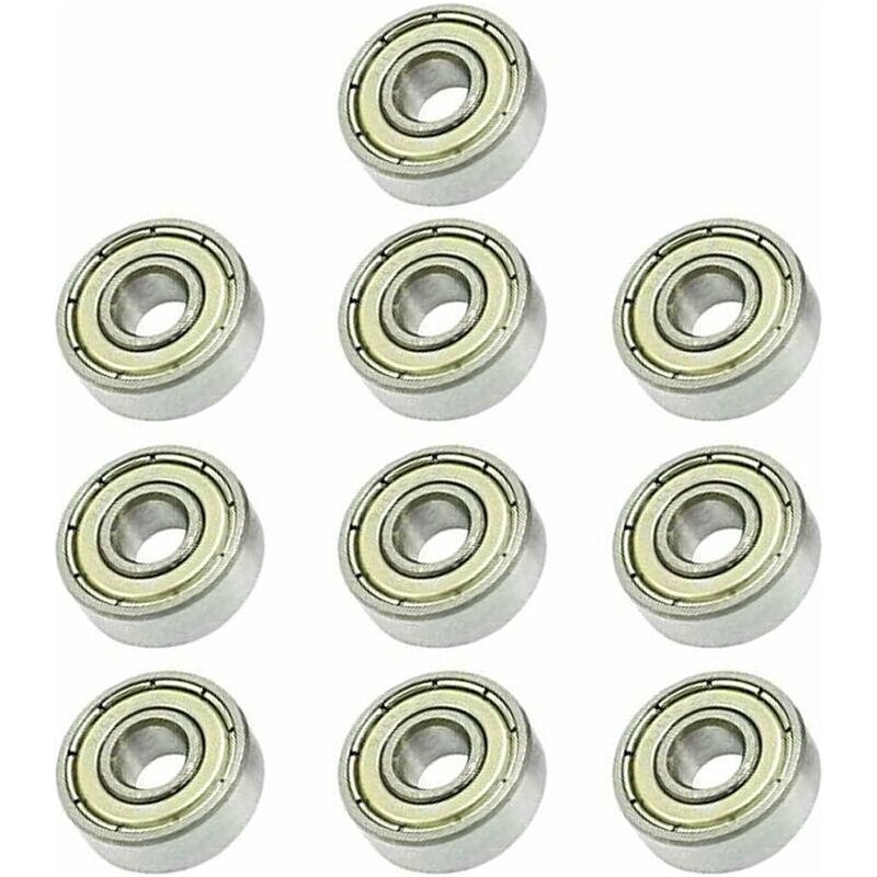 10 Stück 606zz Rillenkugellager 6 X 17 X 6 Mm, Miniaturkugellager Mit Doppelter Metallabschirmung, Geeignet Für Skateboard-kugellager, Silber