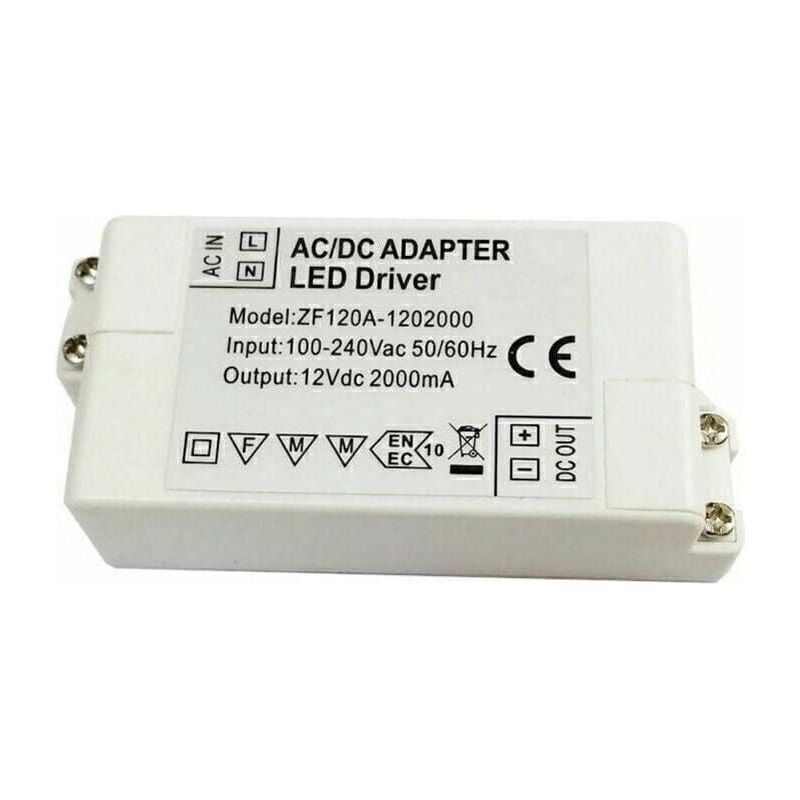 0–24 W 12 V Netzteiltransformator – Konstantspannungs-led-adapter – Flimmerfreies Netzteil – Schutzart Ip44 (feuchtigkeitsschutz)