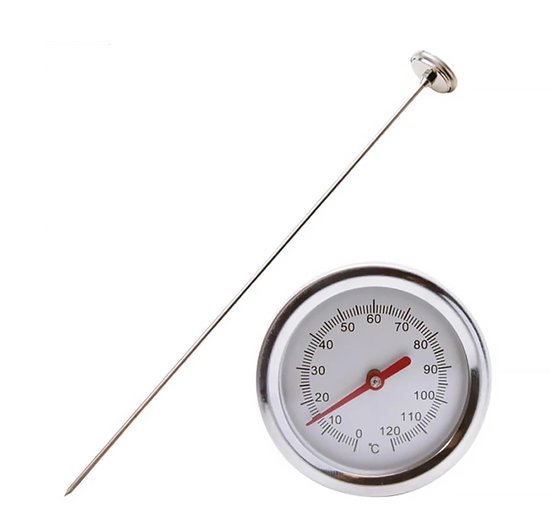 Bodenthermometer Gartenkompost Thermometer Bodentemperatur Messen Lange Edelstahlsonde 50 Cm Silber