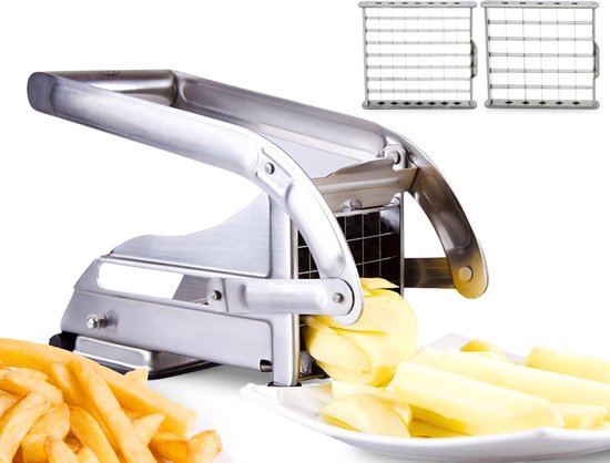Pommes Frites Schneider Kartoffelschneider Für Frische Pommes Edelstahl 2 Klingen Silber