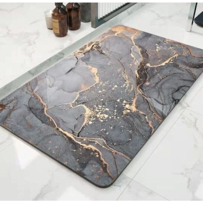 Schnelltrocknende Kieselgur-badematte – Saugfähig, Schimmelresistent, Waschbar – 4 Lagen (44 × 60 Cm)