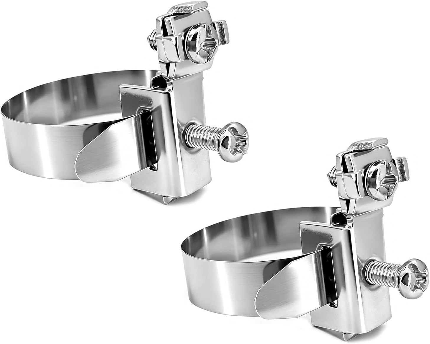 Set Mit 2 Erdungsklemmen Ø 8–52 Mm – V2a Edelstahl-erdungsklemmen – Erdungsband Für Kabelbinder, Verteilerblöcke, Blitzschutz