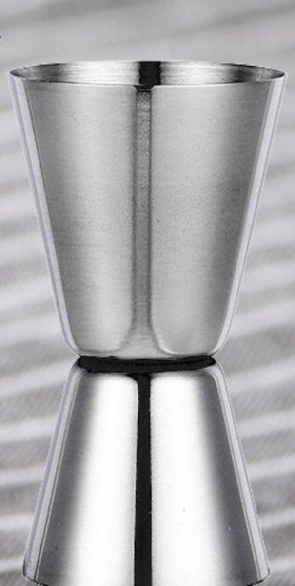 Cocktailmessbecher Aus Edelstahl Doppelmessbecher Für Die Hausbar Einzel Und Doppelmessbecher 25 Ml Und 50 Ml Silber 9 × 4,5 Cm
