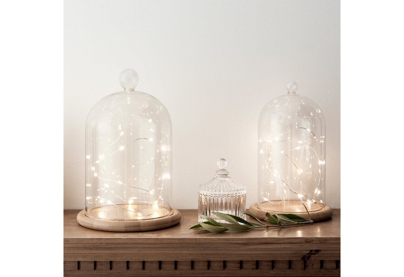 2er Set 20er LED Mikro-Lichterkette in warmweiß Bild 3