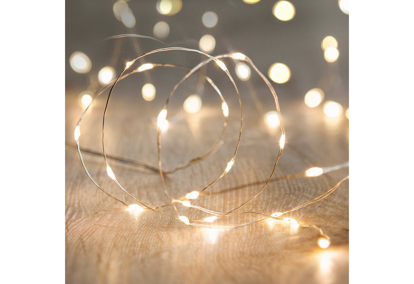 2er Set 20er LED Mikro-Lichterkette in warmweiß Bild 4