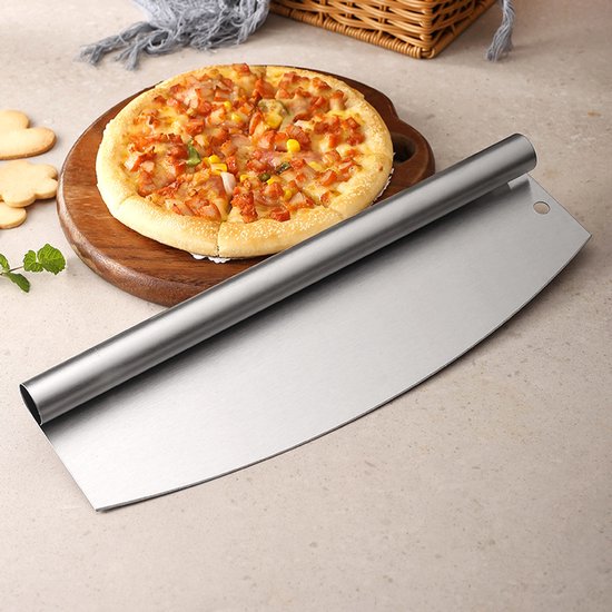 Pizzaschneider Aus Edelstahl, 35 X 11 Cm, Silber