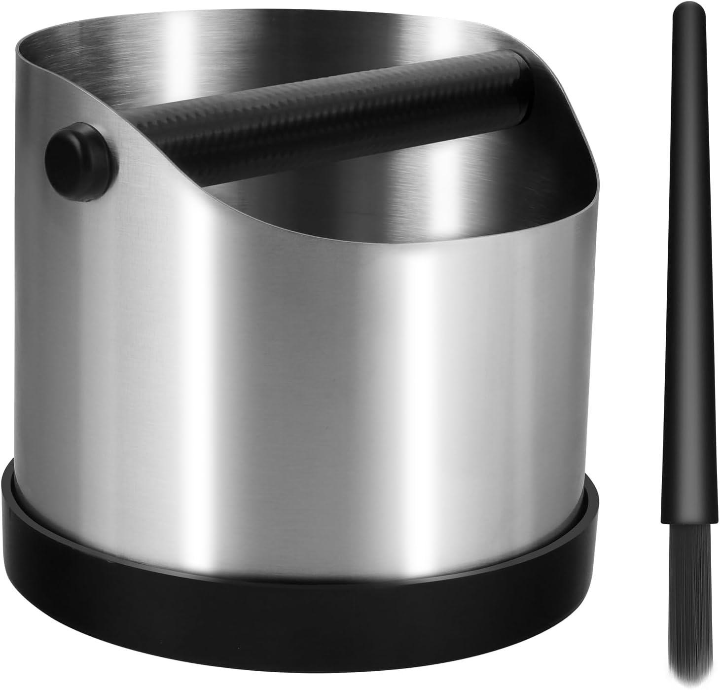 Knock Box Kaffeemaschine, Rutschfester Boden, 700 Ml Espressokanne Aus Edelstahl Mit Herausnehmbarer Matte Und Bürste, Unverzichtbares Zubehör Für Ihre Kaffeemaschine