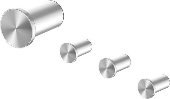 Handtuchhaken Aus Edelstahl Sus304 Zum Bohren, Wandhaken, Extra Stark, Gebürstetes Silber, 4er-pack