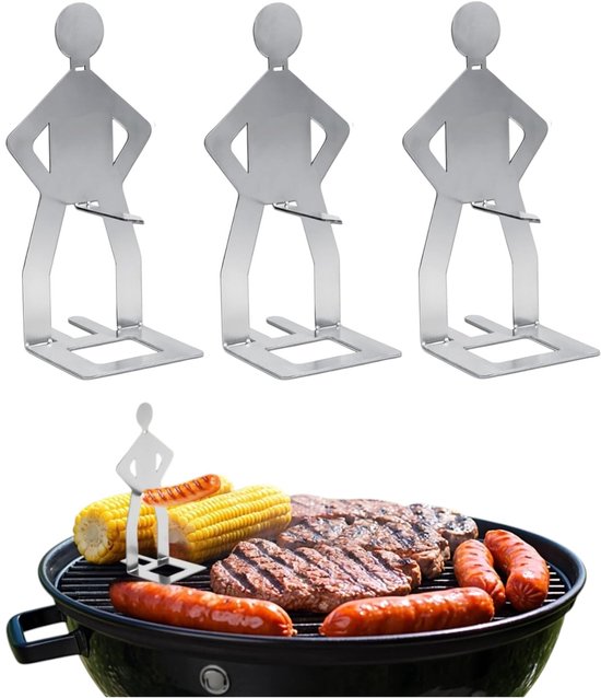 3 Teiliger Grillwursthalter Lustiger Hotdog Halter Grillwurstständer Aus Edelstahl Silber Für Camping, Picknick, Garten Und Küche