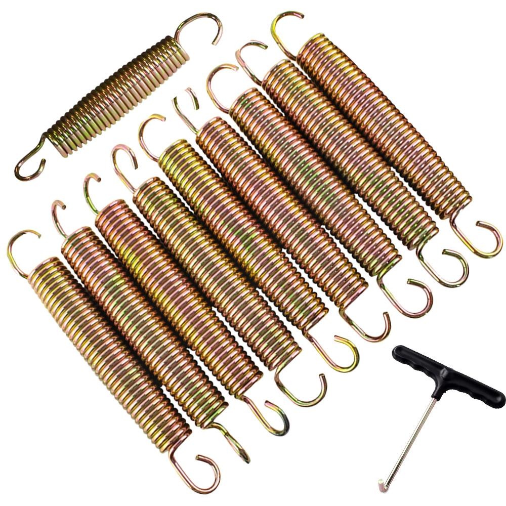10er-packung – Trampolinfedern + Werkzeug – 165 Mm, Silber