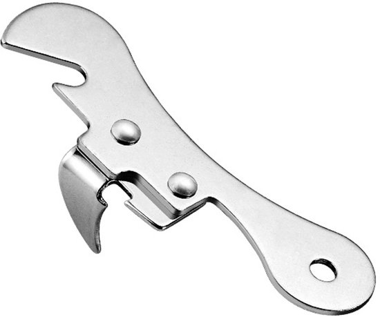 Dosenöffner, Flaschenöffner, Glasöffner, Schmetterlingsglasöffner, Multifunktionaler Glasöffner, Edelstahl, Silberfarben, 9,7 Cm X 3 Cm