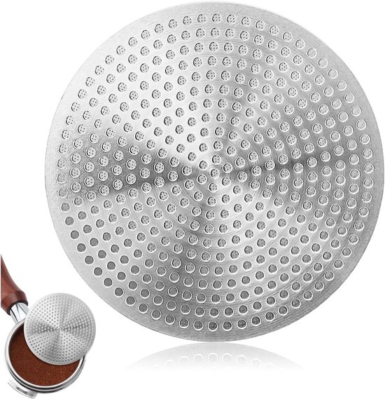 Italienisches Kaffeesieb Wasserabscheider 58,5 Mm Für Baristas Edelstahl Silber