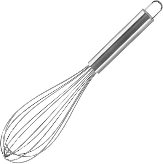 26 Cm Langer Schneebesen Aus Edelstahl Mit Stabilen Drähten, Spülmaschinenfest Und Das Perfekte Küchenutensil (farbe: Silber), Menge: 1