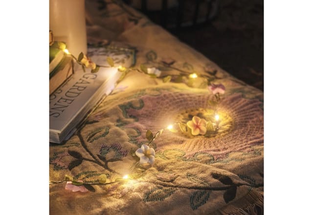 Mikro LED-Lichterkette mit Feldblumen
