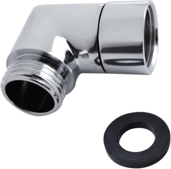 Allecto Plus Um 90 Grad Drehbarer Handbrauseadapter Mit Gummidichtung In Silber