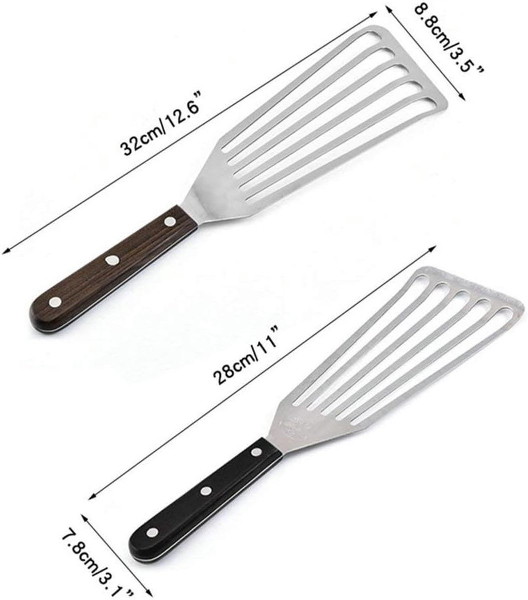 Spatelset – Edelstahl – 2-teilig – Holzgriff