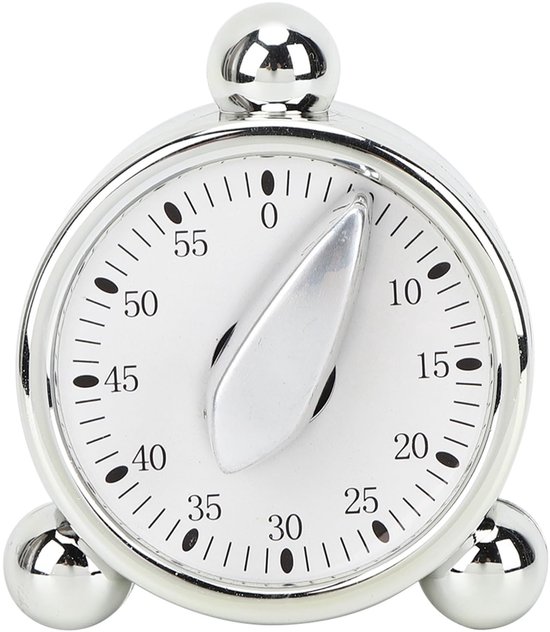 Dailygoody Küchentimer Mechanischer Timer Präziser Timer Für Küche Und Schönheitssalons Silber Küchentimer Perfekt Für Präzision Geeignet Für