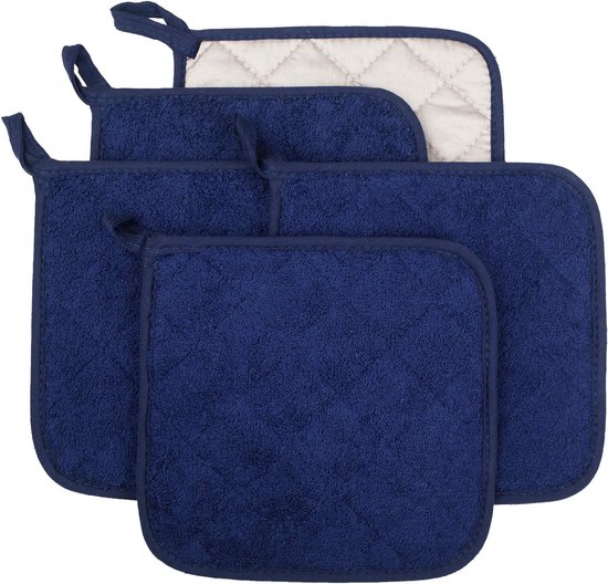 Hitzebeständige Topflappen 5er Set 18 X 18 Cm Baumwolle Und Silberstein