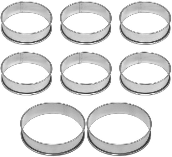 Allecto Muffin Backringe Backringe Für Brot Und Gebäck Omelett Und Muffin Ringe Set Mit 8 Und 10 Cm Durchmesser Für Verschiedene Rezepte