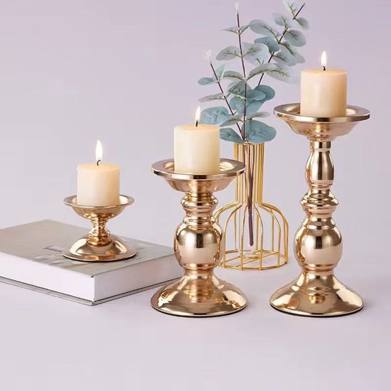 3-teiliges Set Aus Metall-säulenkerzenständern Ideal Für Kerzen Silberne Kerzenständer Für Wohnzimmer Garten Spa Aromatherapie Räucherkegel Und