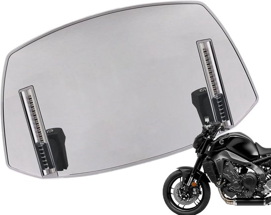 Motorrad Windschutzscheibe Spoilerverlängerung Windschutz Universelle Passform 30 Cm Grau