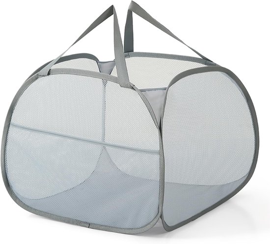 Faltbarer Wäschekorb, Wäschebeutel, Wäschekorb Mit Griff Für Schmutzwäsche, Für Bad, Schlafzimmer, Waschküche, Kinderzimmer Und Reisen, Grau