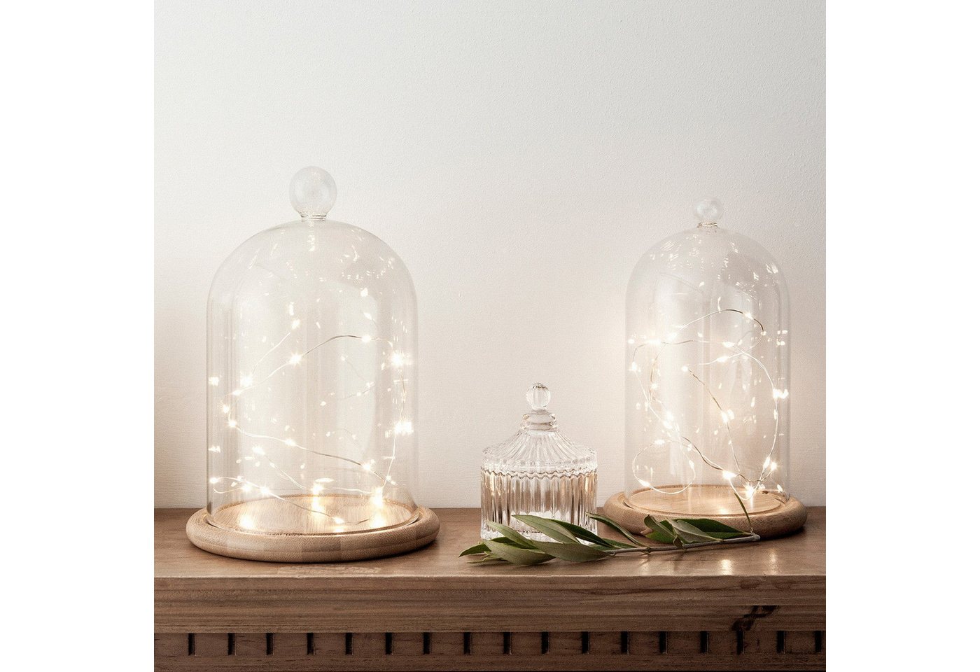 20er LED Micro Lichterkette warmweiß batteriebetrieben