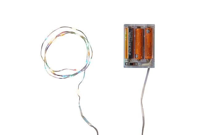 20er LED Micro Lichterkette bunt batteriebetrieben