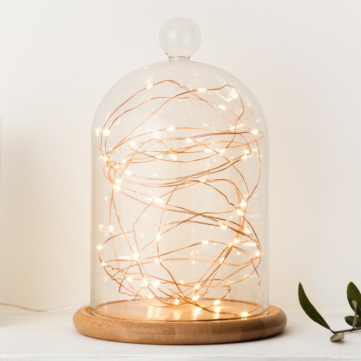 50er LED Micro Lichterkette Kupferdraht warmweiß Bild 2