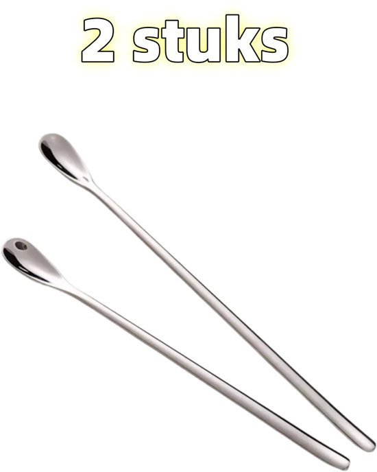 2 Teiliges Set Löffellänge Rührlöffel Kleiner Löffel Edelstahl Für Kaffee Und Honig Silber