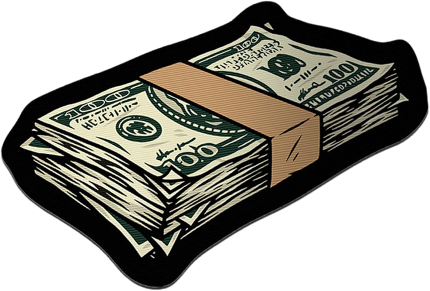 100-dollar-teppich (51 X 81 Cm): Charmanter Und Komfortabler Silberner Teppich Im Hip-hop-stil Mit Rutschfester Oberfläche Und Nicht Vernähten Kanten. Ideal Für Schlafzimmer, Wohnzimmer Und Mehr.