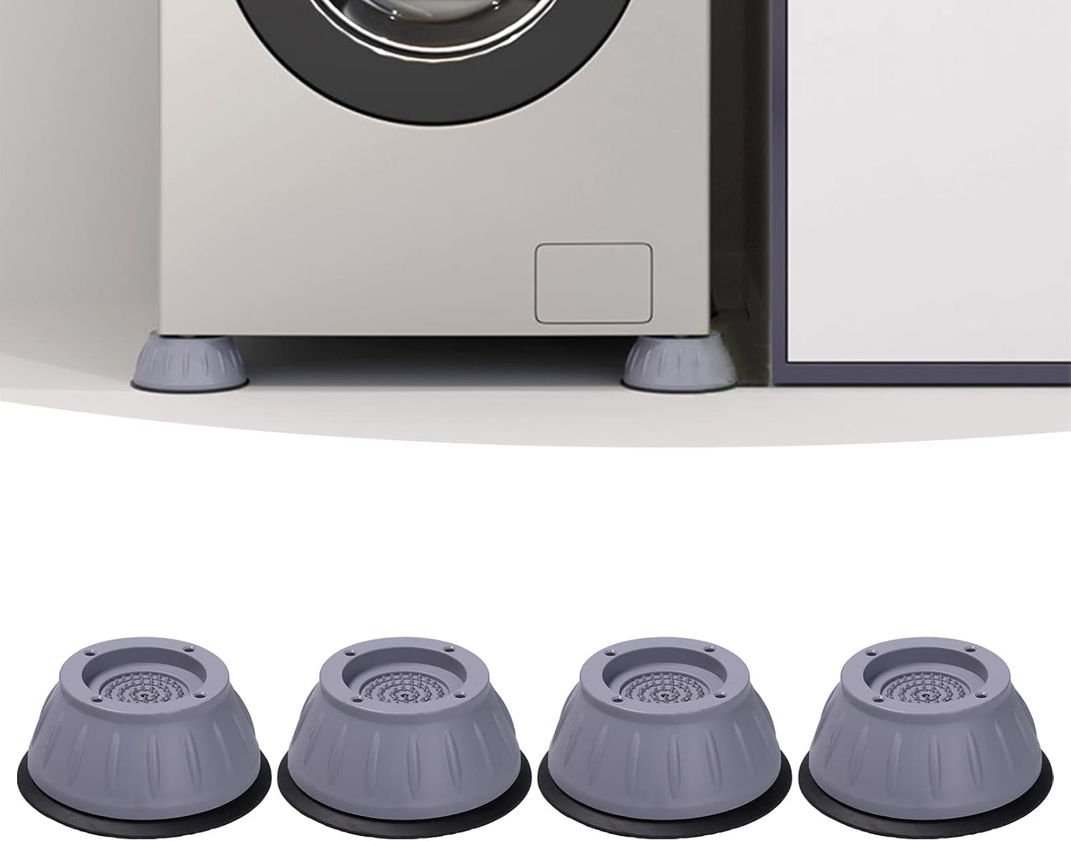 Set Mit 4 Universellen Antivibrationsfüßen Für Waschmaschinen Und Trockner (10,5 Cm)