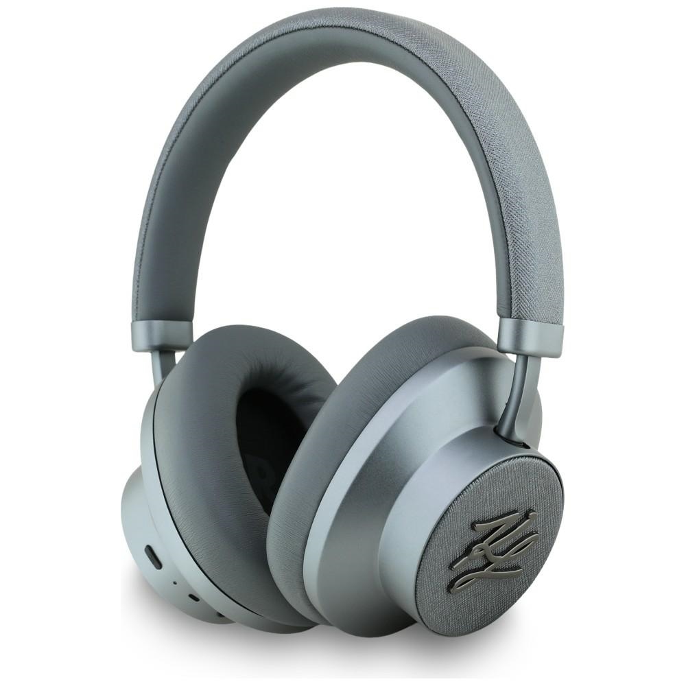Karl Lagerfeld Bluetooth-kopfhörer Mit Genarbten Initialen, Anc, Over-ear, Grau