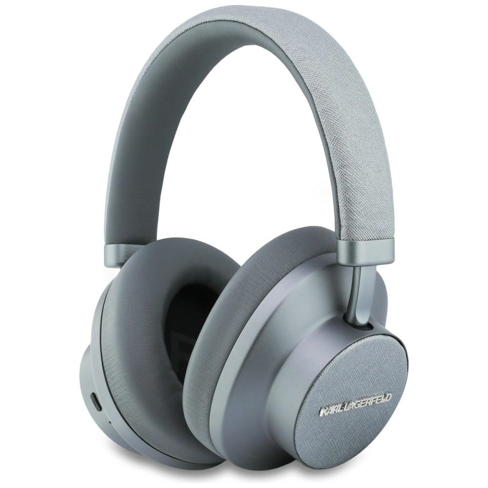 Karl Lagerfeld Saffiano Elongated Bluetooth Anc Over-ear-kopfhörer Grau