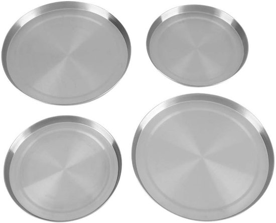 Induktionsschutzmatten 4 Teilig Edelstahl Kochfeldzubehör Brennerabdeckungen 2 Große Und 2 Kleine Brennerabdeckungen (21 Cm/17 Cm)