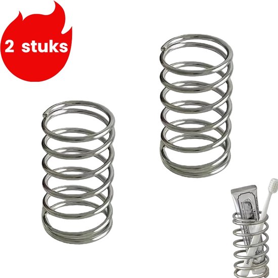 2 Teiliger Zahnbürstenhalter Schlichter Schreibtisch Organizer Make Up Pinselhalter Hochwertiger Stiftehalter Mit Aussparung Silber