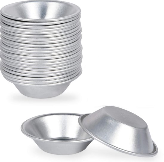 Eierkuchenformen 25 Stück Backformen Mini Quicheform Backform Zum Backen/für Restaurants/zur Zubereitung Von Eierkuchen/pudding Silber Antihaftbe