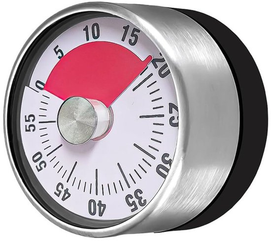 Mechanischer Küchentimer Küchenuhr Magnetischer Küchentimer Mechanischer Countdown Timer Für Zuhause Silber Edelstahl/abs/magnet